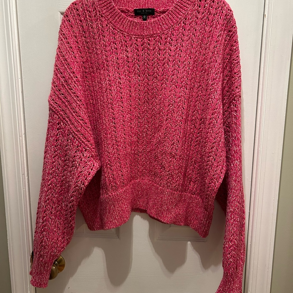 Rag & Bone Edie Crew Sweater | Pink Multi Size Small S